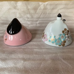 深川製磁　雛飾り　陶器　男雛女雛の画像