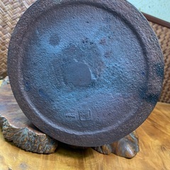 配送可能【茶道具】南部鉄器 宝鉄堂造 雲龍釜 筒釜 木箱付 鉄釜 茶釜 古鉄 時代物 骨董 良品の画像