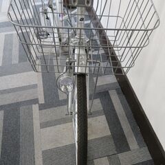 自転車 asahi アサヒ AFFICHE アフィッシュ シルバー 27インチ shimano 6段変速 カゴ付 自転車 ママチャリ シティサイクルの画像