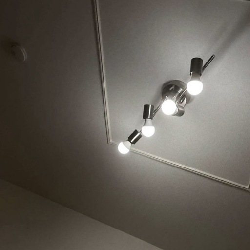 シルバー シーリングライト 4灯 リモコン付き