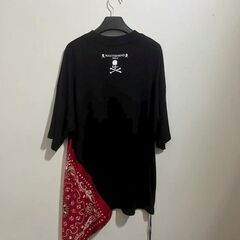 マスターマインド ワールド 20AW カシューフラワー レッド スクエア ハンカチ ショートスリーブ Tシャツの画像