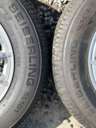 【㊗️ご成約?】【社外品14インチアルミホイール美品 ＋ 185/70R14 バリ山タイヤ付き4本セット】weds JOKER 4穴X
