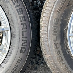 【社外品14インチアルミホイール美品 ＋ 185/70R14 バリ山タイヤ付き4本セット】weds JOKER 4穴X100 14X5 1/2J ET50 + BRIDGESTONE SEIBERLING SL101 コンパクトカーやコンパクトワゴン車などにの画像