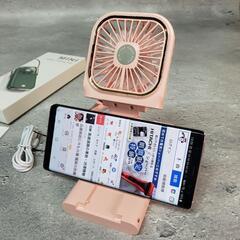  【 まとめて10個セット 】5WAY スマホ充電器付き ポータブルUSBファンの画像