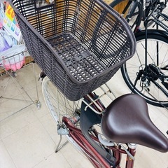 ★982　シティサイクル（26インチ・赤茶系）　カゴ付き　リサイクルマート鹿児島宇宿店の画像
