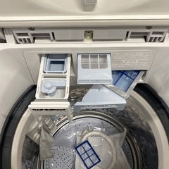 ⭐️乾燥機能付き⭐️2021年製 SHARP 8kg洗濯機 ES-TX8E 穴無し槽 時短10分洗濯コース No.6888 KEの画像
