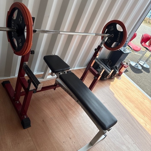 iROTEC ベンチプレスセット 追加ウェイト付き