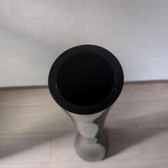 大型 花瓶　ガラス製　黒の画像