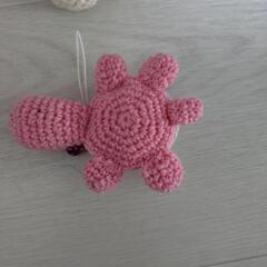 ハンドメイド　カメ　ストラップ　置物の画像