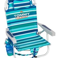 トミーバハマ ビーチチェア 人気色 ブルーストライプ 新品 未使用 の画像