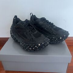 BALENCIAGA (バレンシアガ) DEFENDER BOUNCER SNEAKER ディフェンダー バウンサー スクリュー チャンキーソール メッシュ ローカットスニーカー ブラックの画像