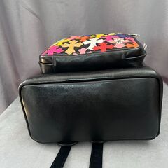 CHROME HEARTS クロムハーツ 7TH GRADE マルチセメタリークロスパッチ付き レザーリュック バックパック ブラック マルチの画像