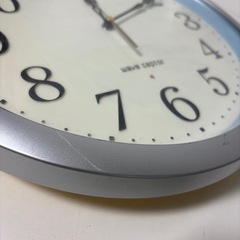 CASIO waveceptor 掛け時計 LW601 カシオ 電波時計 壁掛け時計 シルバー アナログ mw0553の画像