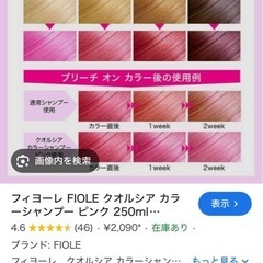 【定価約2,000円→1,300円】カラーシャンプー ピンク の画像