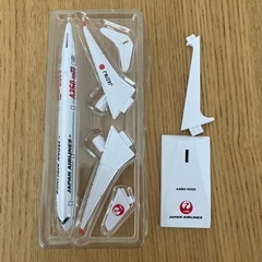 JAL ノベルティ 非売品 クールタオル ひんやりタオル 模型 プラモデル セットの画像