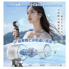 ハンディファン　秒で涼しい！ギア100まで調整可！の画像