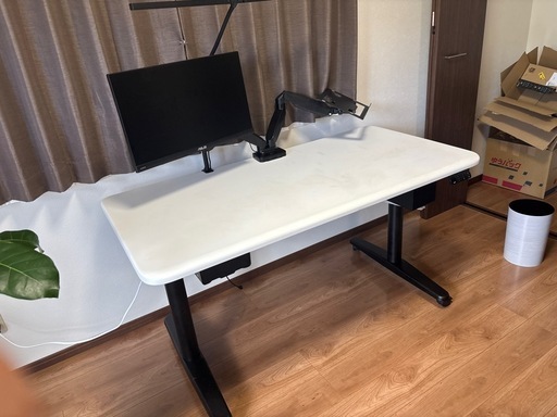 【値下げ可能/高機能昇降デスク/モニター及び付属品付き】COFO Desk Premium