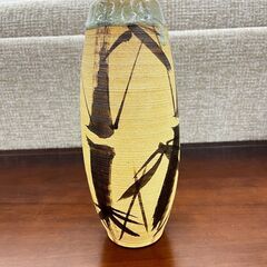 花瓶 花器 壺 陶器 刻印有り ケース付の画像