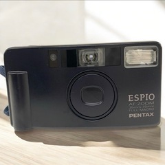 ペンタックス Pentax ESPIO AF ZOOM 35mm-70mm FULL MACRO ブラック フィルムカメラ カバー付き 動作未確認の為ジャンク品扱いの画像