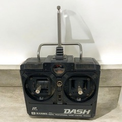 SANWA サンワ プロポ DASH ラジコン クリスタル 27.045MHz コントローラー 送信機 ブラック 動作未確認の為ジャンク品扱いの画像
