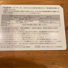ANA株主優待券①の画像