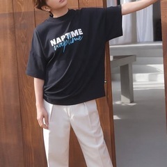 naptime モックネックTシャツ Lサイズ ブラックの画像