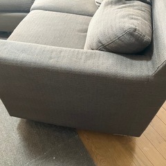 オットマン付き☆3人がけソファーの画像