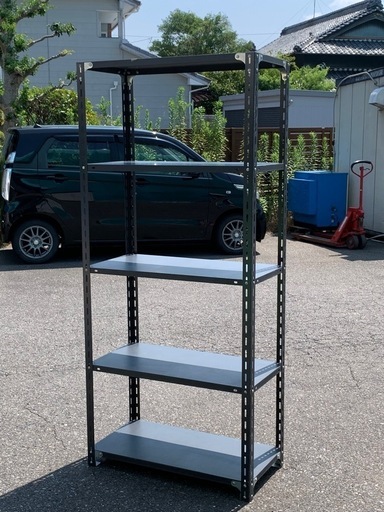 J-6 美品 スチールラック ５段 棚 約幅80cm×奥行40cm×高さ180cm