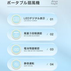 首掛け扇風機 ネッククーラー おしゃれ熱中症対策 静音 羽根なし 涼しい 快適 　転売OK　倒産品　まとめ売り　ネット商材　アマゾン引き上げ商品　メルカリ　副業の画像