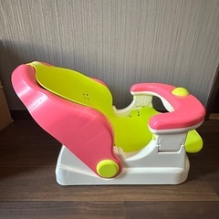 Richell ベビーチェア グリーン/ピンクの画像