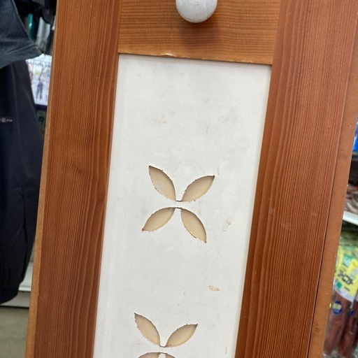 アンティーク北欧レトロ木製タイルダストボックスゴミ箱カントリー