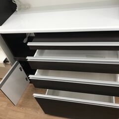 ★リユースのサカイ春日部店★KJ11358 松田家具 食器棚 ブラウン H208×W120×D50 クリーニング済みの画像
