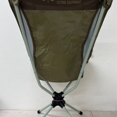 M【中古品】LOGOS ロゴス アウトドアチェア オリーブグリーン 折りたたみ イス コンパクトチェアー 回転式 キャンプ スポーツ観戦 アウトドア用品の画像