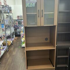 【広島石内店】ジモティ割あり！！/2枚扉食器棚/クリ-ニング済み/HG-6892の画像
