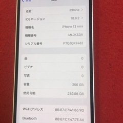 iPhone13mini 256GBの画像