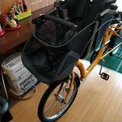 丸石サイクル3段ギャ付20インチ前子供乗せ付自転車の画像