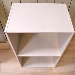 ２段Ａ４カラーボックス　木目調ホワイトの画像