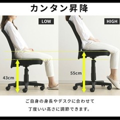 アイリスオーヤマ　メッシュチェアー　ブラックの画像