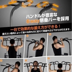 新品未使用 懸垂マシン【7in1多機能・改良バー・耐荷重200kg】懸垂器具 懸垂バー ぶら下がり健康器 チンニングスタンド 懸垂台 懸垂機 けんすいマシーン 筋トレ器具 筋肉トレーニング ぶらさがり Wolfyok fitness 高度11段調節可能 土台π字型の画像