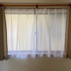 4枚組カーテンベージュ 幅100×丈110cm カインズ の画像