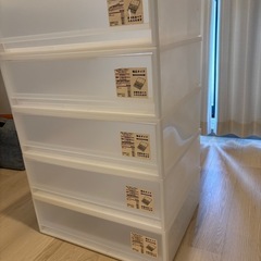 【8/23土10:00までの受け取り⭐︎5個セット】無印良品　収納ケース　引出式横ワイド小さいの画像