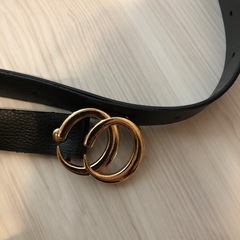 黒合皮ベルト婦人サイズの画像