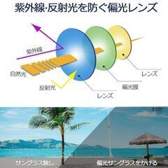 メンズ 偏光サングラス ウェリントン UV400 紫外線カット 耐衝撃の画像