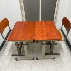 美品　学校机　テーブルのみ　2台まとめて　机天板綺麗な状態ですの画像