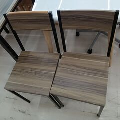 リユースのサカイ栃木店★ジモティ割あり★ ベガコーポレーション ダイニングセット2人用 ブラウン×ブラック W75×D75×H76 クリーニング済み TC10308の画像