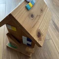 木のおうち②　収納　こどもハンドメイド　木のおもちゃ　工作 の画像
