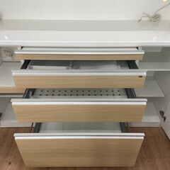 レンジボード 【松田家具】［1700 バリエレンジ(A) ノーブルオーク］食器棚 キッチン収納🚚自社配送時💳代引き可🚚(現金、クレジット、スマホ決済対応)の画像