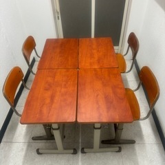 美品　学校机　テーブルのみ　4台まとめて　机天板綺麗な状態ですの画像