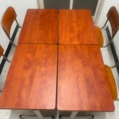 美品　学校机　テーブルのみ　4台まとめて　机天板綺麗な状態ですの画像