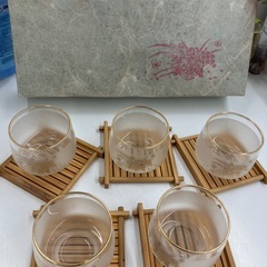新品未使用】佐々木硝子　花ぐるまティーセット5客の画像